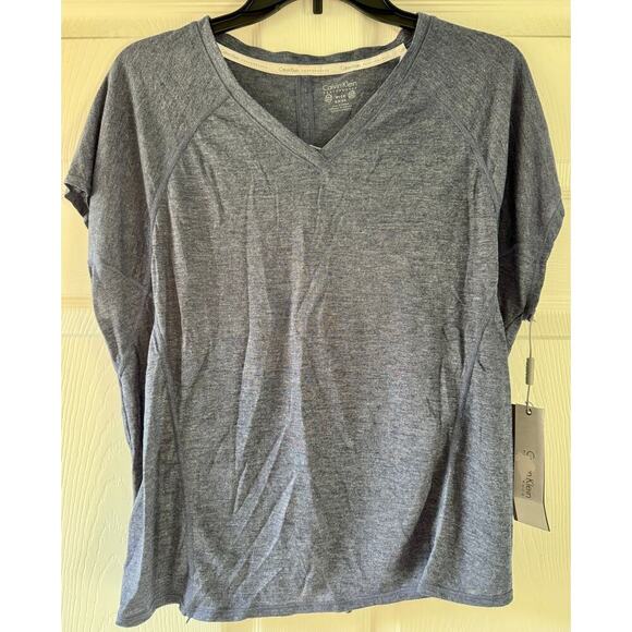 Calvin Klein Performance Blue Knot Back Shirt Small NWT - Picture 2 of 10